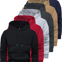 Men’s 6-Piece Solid Hoodie Set – Trendy Long-Sleeve Pullover (XS-3XL) – Comfortable & Versatile Christian Wardrobe Essentials