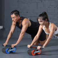 Divine Core Strengthener: Double Wheel Abdominal Exerciser for Men & Women - Automatic Rebound Waist Trainer & Home Gym Fitness Tool