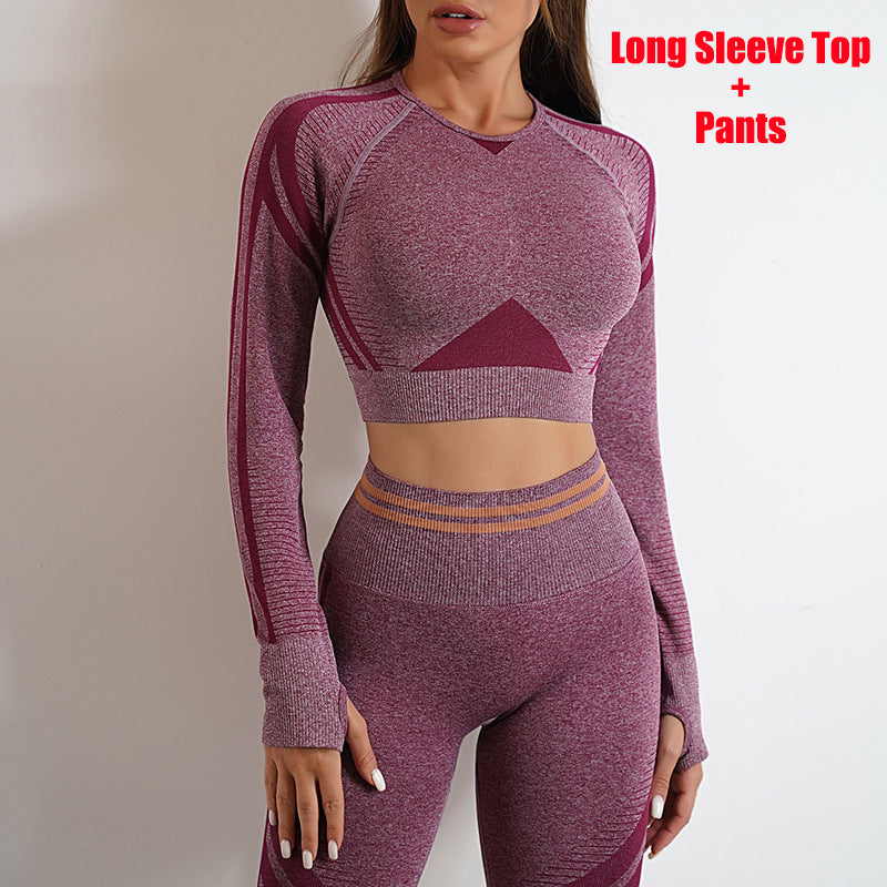 Seamless Yoga Pants Sports Gym Fitness Leggings Or Long Sleeve Tops Outfits Butt Lifting Slim Workout Sportswear Clothing What Else You Got?