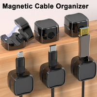 Magnetic Cable Clips – Adjustable Under-Desk Cord Organizer (6-Pack)