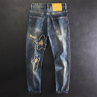 Men's Retro Ripped Jeans – Personalized Distressed Denim