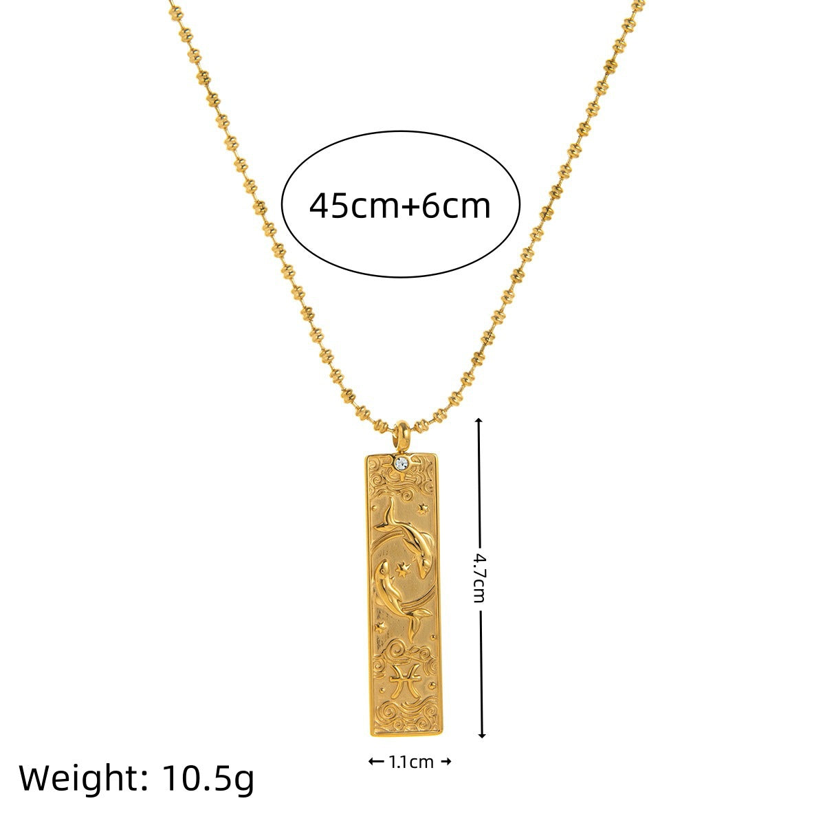 Diamond-Encrusted Zodiac Square Pendant Necklace What Else You Got?