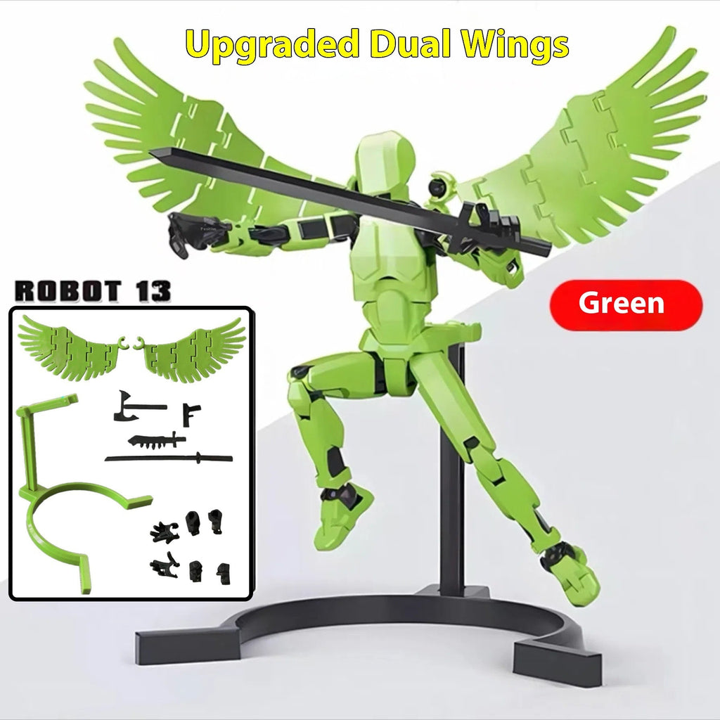 Multi‑Jointed Shapeshift Robot Figure – 3D‑Printed Movable Action Model with Weapons & Accessories What Else You Got?