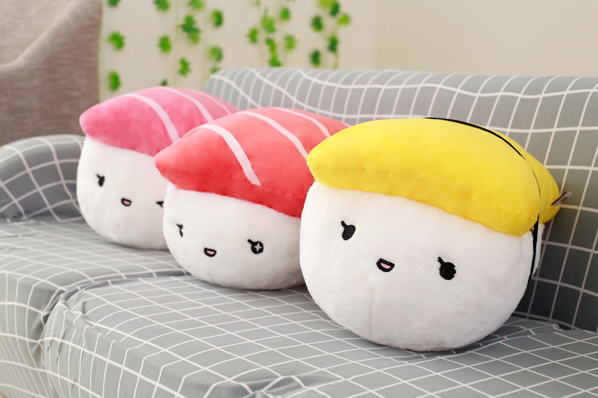 Sushi Rice Shape Stuffed Throw Pillow – Cute Novelty Kawaii Food Plush Cushion Toy for Home Decor & Gifts What Else You Got?
