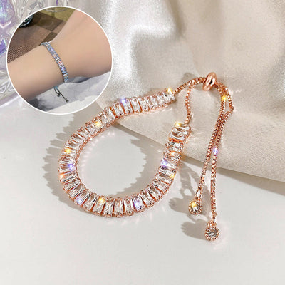 Sparkling Rhinestone Adjustable Bracelet – Dazzling Crystal Bling Jewelry for Women – Korean Fashion Jewelry