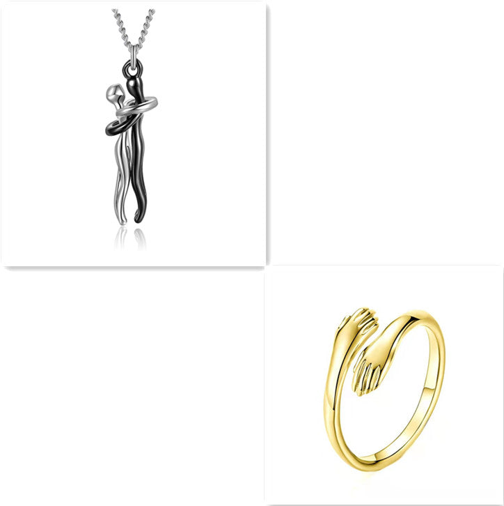 Love Hug Necklace Unisex Men Women Couple Jewelry Simple Temperament Clavicle Chain Valentines Day Lover Gift What Else You Got?