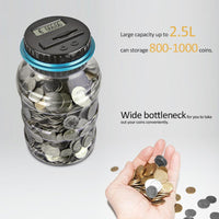 Digital Coin-Counting Piggy Bank – LCD Money Jar for Kids & Adults