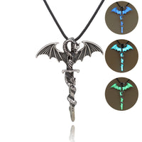 Glow-in-the-Dark Dragon Hip-Hop Necklace - Halloween Christian Jewelry