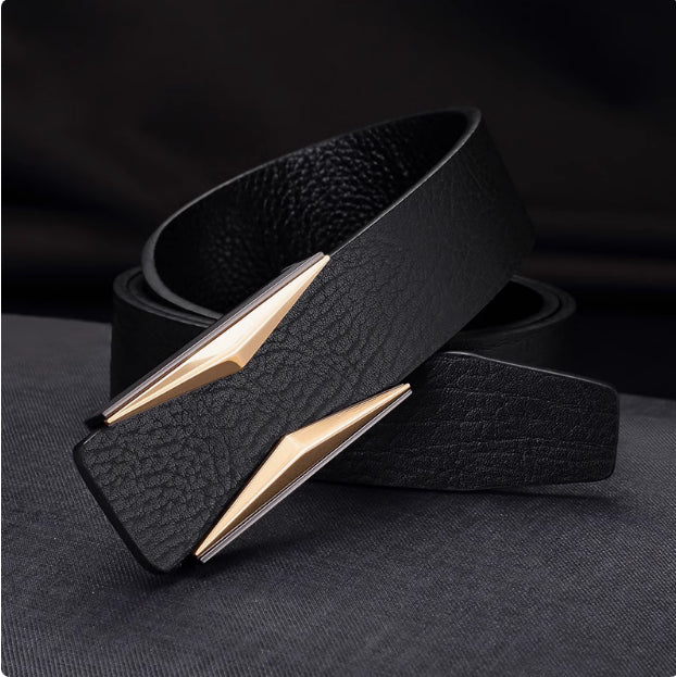 Simple And Elegant Belt Men's Middle-aged Korean Style Smooth Buckle What Else You Got?