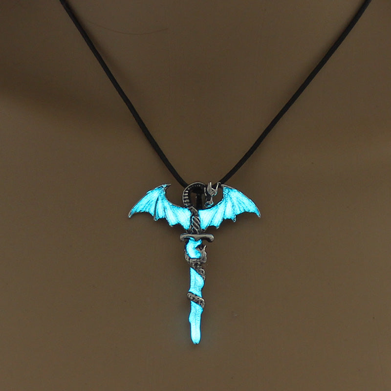 Halloween multicolored glow-in-the-dark Dragon hip-hop necklace What Else You Got?