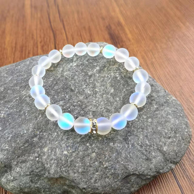 Moonstone Crystal Bracelet – Natural Stone Shambhala Beaded Jewelry