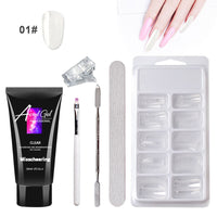 Heavenly Hands: Painless Crystal Gel Nail Art Set with UV/LED Lamp - No Paper Holders Needed