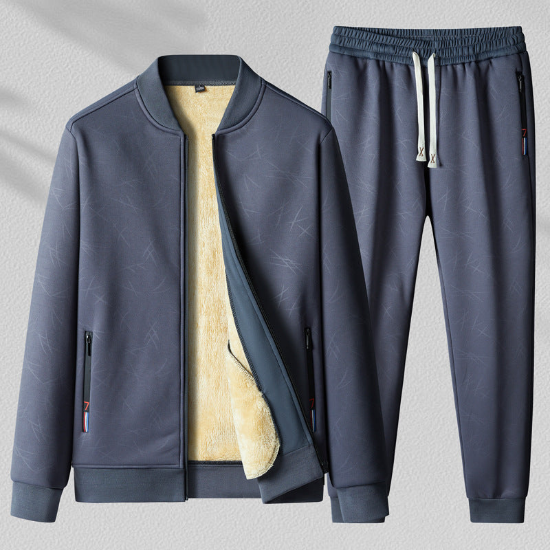 Mens Stand-Up Collar Sportswear Casual Two-Piece Set What Else You Got?