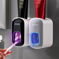 Wall-Mounted Toothpaste Dispenser & Toothbrush Holder – Automatic Bathroom Organizer