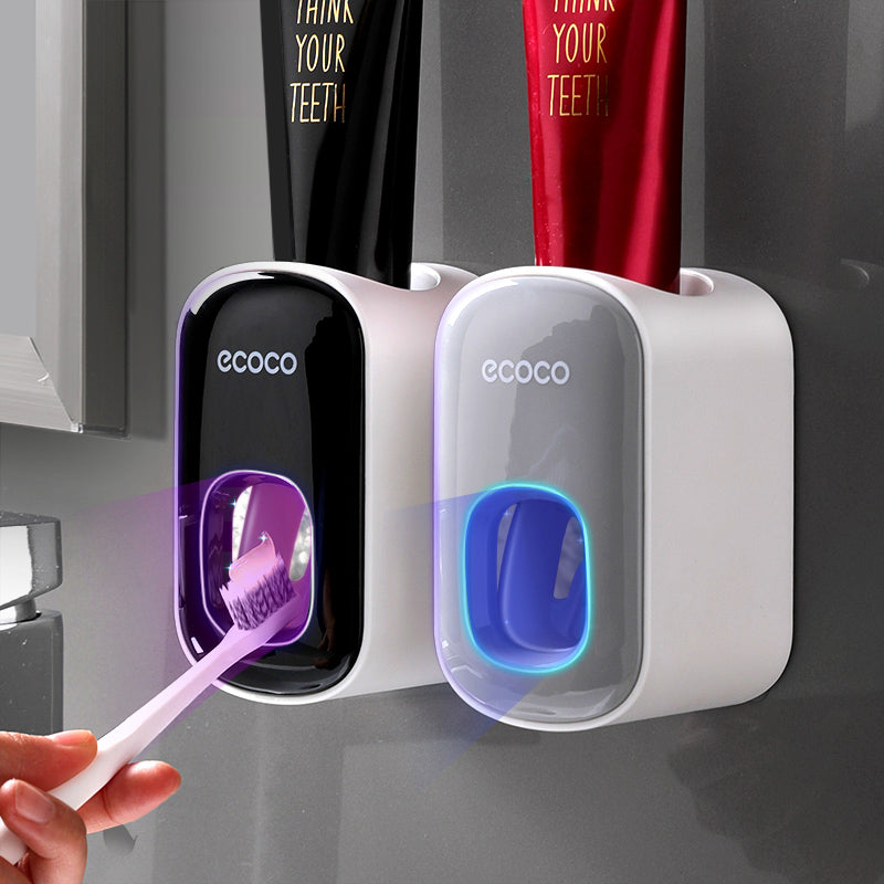 Wall-Mounted Toothpaste Dispenser & Toothbrush Holder – Automatic Bathroom Organizer
