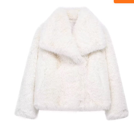 Fluffy Warm Plush Lapel Coat What Else You Got?