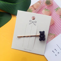 Y2K Gummy Bear Hair Clips – Acrylic Candy Color Bear Clips for Kids & Adults