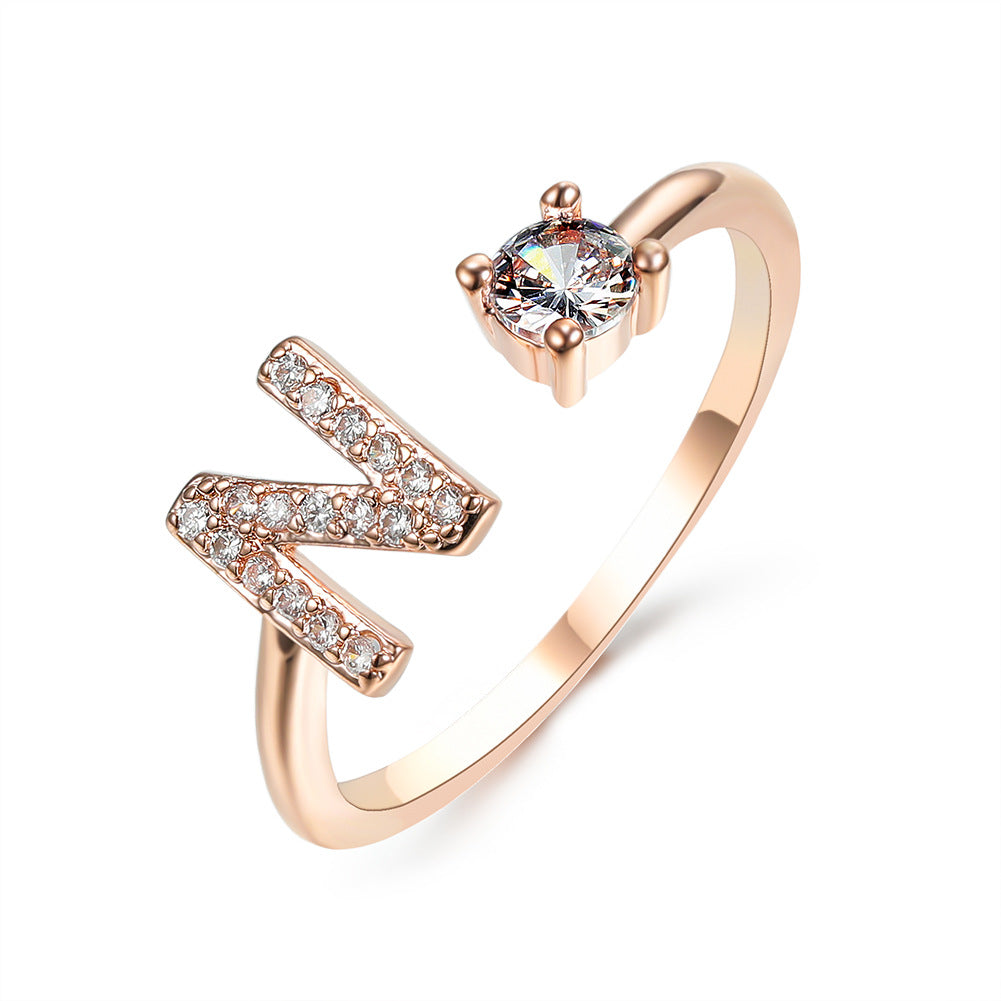 New Design Adjustable 26 Initial Letter Ring Fashion Jewelry For Women Simple Elegant Jewelry What Else You Got?