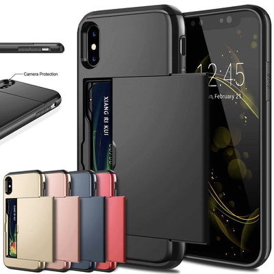 Dual-Layer Phone Case with Card Holder – TPU + PC Protection for Everyday Use