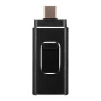 4-in-1 Multi-Port USB Stick for iPhone & Android - Plug & Play File Transfer (Compatible with Apple & Type-C)
