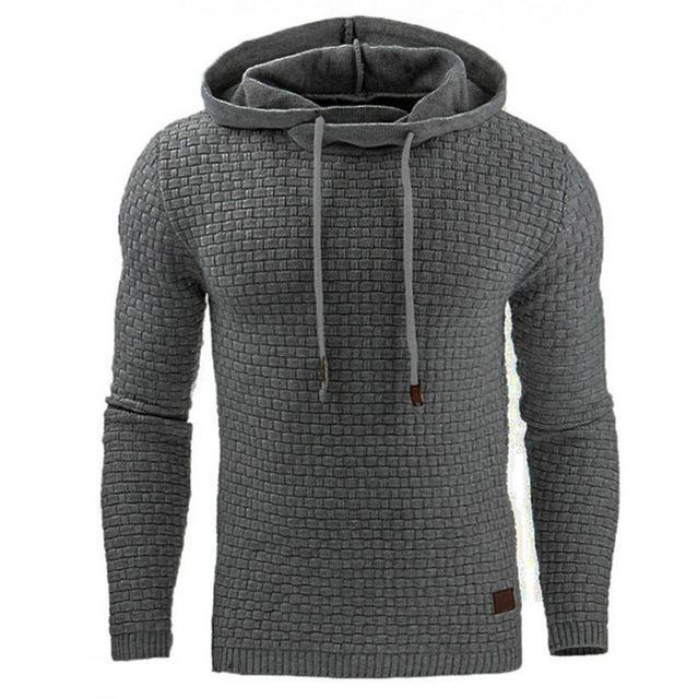 Men's Jacquard Sweater Long-sleeved Hoodie Warm Color Hooded Sweatshirt Jacket What Else You Got?