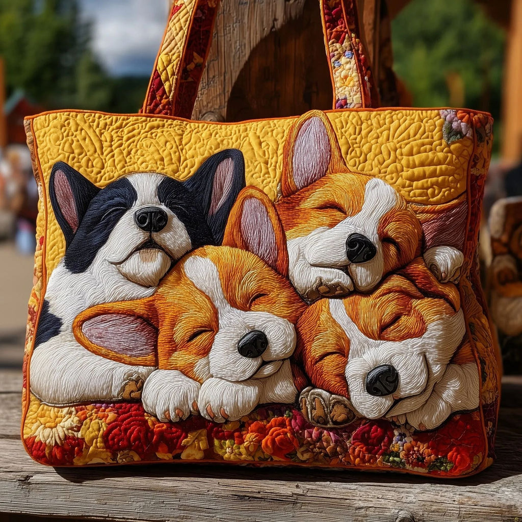 300g Canvas Dog-Printed Tote And Shoulder Bag What Else You Got?