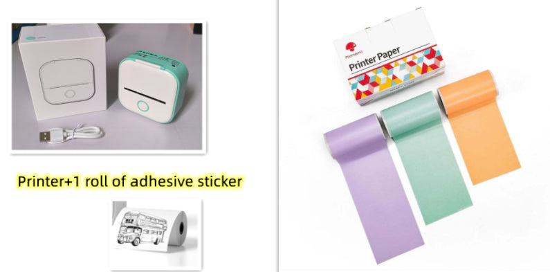 Portable Mini Thermal Label Printer Home Photo Printer Student Wrong Question Printer Bluetooth-compatible Mini Label Printer Price Tag What Else You Got?