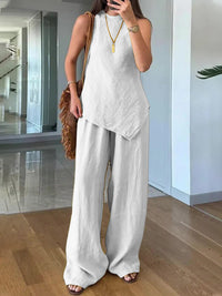 Comfortable Christian Casual Two-Piece Pullover Set with Pockets - Soft Cotton Commuter Style