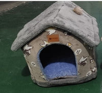 Cozy Foldable Pet House – Warm & Safe Dog & Cat Bed for Winter (5 Colors & 3 Sizes)