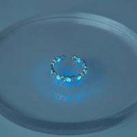 Glow-in-the-Dark Honeycomb Ring – Luminous Geometric Statement Jewelry