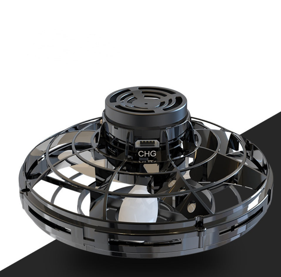 Mini Fingertip Gyro Interactive Decompression Toy Drone LED UFO Type Flying Helicopter Spinner Toy Kids What Else You Got?