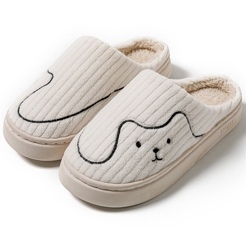Striped Cat Slippers Indoor Couple Non-slip Floor Bedroom Slipper Winter Warm Plush House Shoes Women Men What Else You Got?