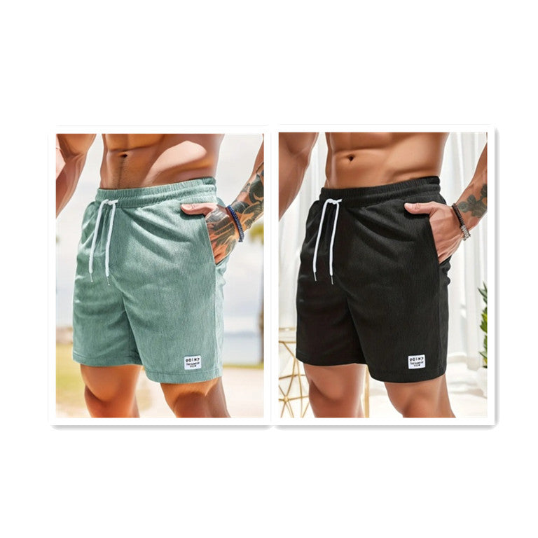 Lace-up Drawstring Shorts Summer Corduroy Sports Short Pants Mens Clothing What Else You Got?