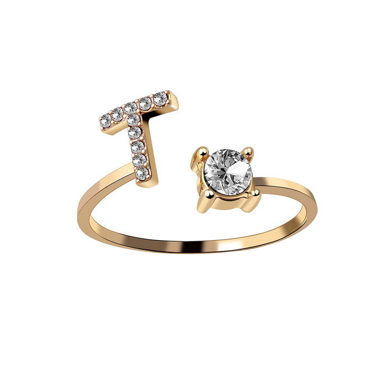 New Design Adjustable 26 Initial Letter Ring Fashion Jewelry For Women Simple Elegant Jewelry What Else You Got?
