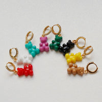 Y2K Gummy Bear Stud Earrings – Zircon Crystal Kawaii Jewelry