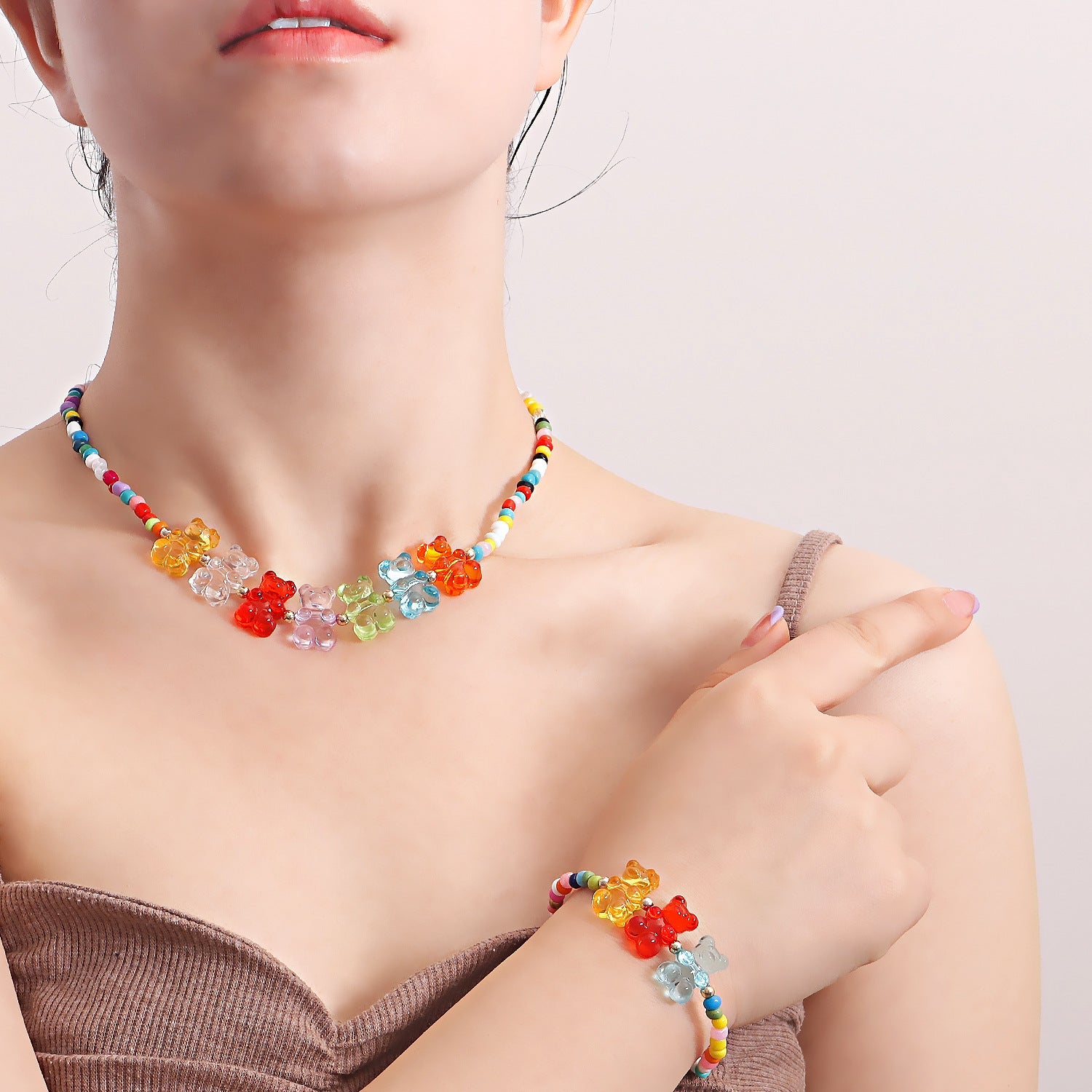 Vintage Colored Bohemian Pearl Bear Necklace What Else You Got?