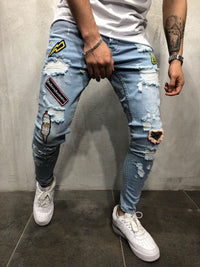 Men's Stretch Pencil Jeans - Low Rise, Retro Fit with Full Zipper - Comfortable & Trendy Casual Wear