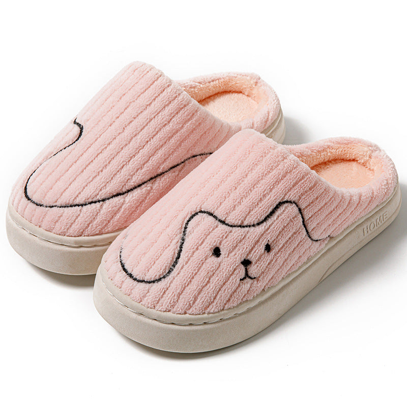 Striped Cat Slippers Indoor Couple Non-slip Floor Bedroom Slipper Winter Warm Plush House Shoes Women Men What Else You Got?
