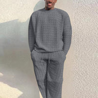 Men's Casual Two-Piece Suit Set – Loose Fit Streetwear Outfit (7 Colors)