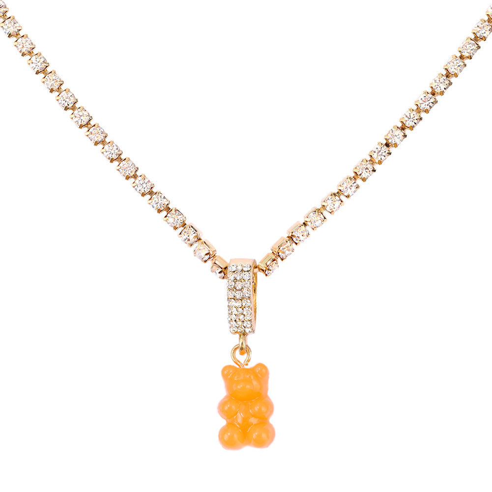 Fashion Cartoon Bear Diamond Necklace What Else You Got?