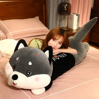 Adorable Lying Husky Plush Pillow - Cozy & Faith-Filled Decor