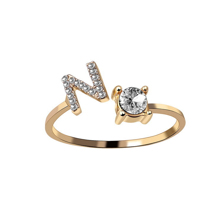 New Design Adjustable 26 Initial Letter Ring Fashion Jewelry For Women Simple Elegant Jewelry What Else You Got?