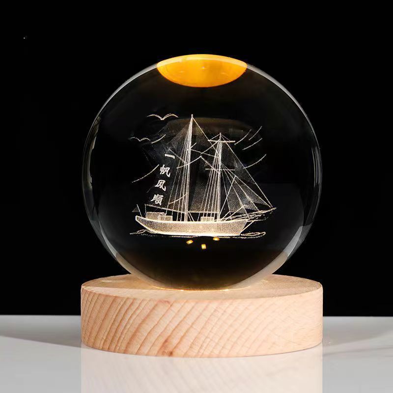 Luminous Starry Sky And Planets Moon Moon Crystal Ball Small Night Lamp Projection Ambience Light Creative Gift New Strange Gift What Else You Got?