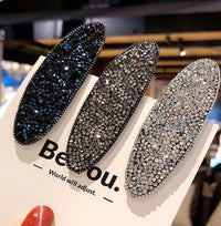 Geometric crystal rhinestone hair clip