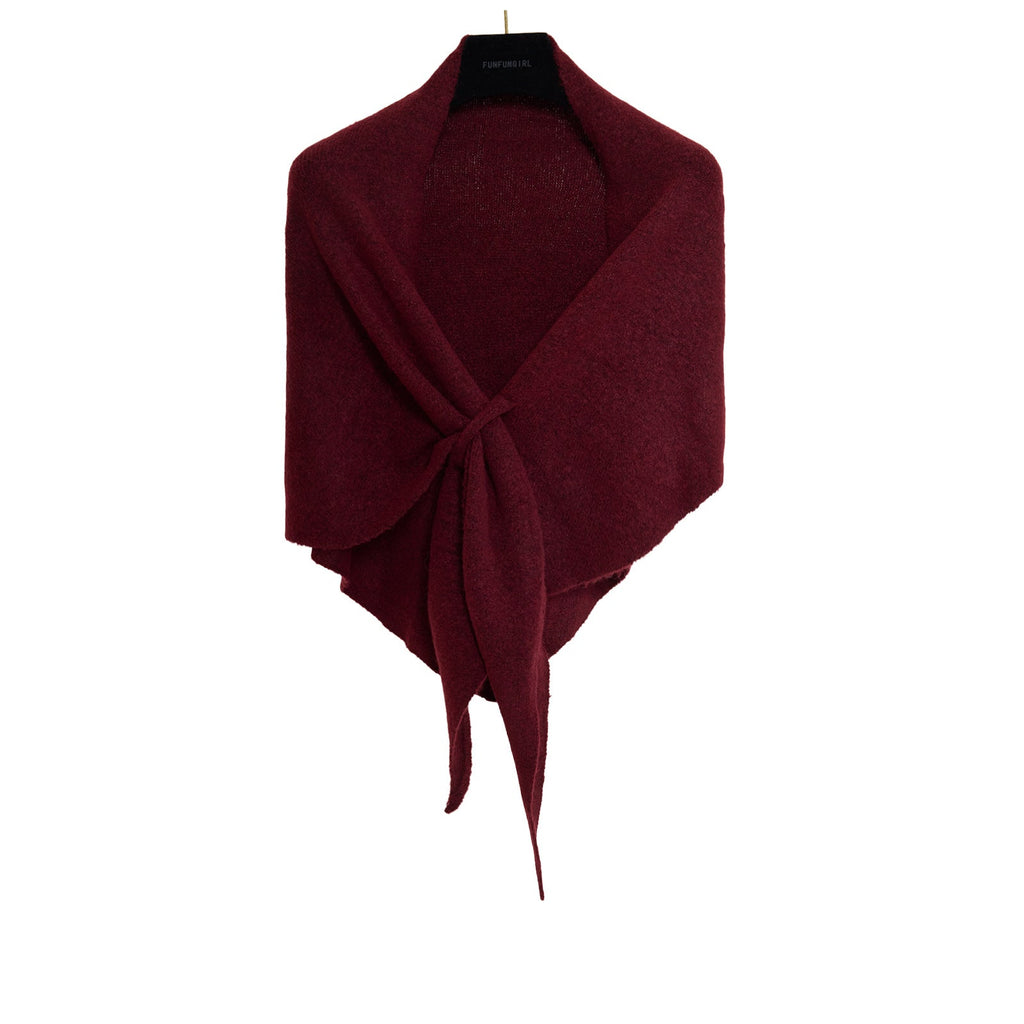 Winter Triangular Shawl INS Solid Color Soft Thickened Knitted Neck Wrap Korean Version Warm Shawl For Women What Else You Got?