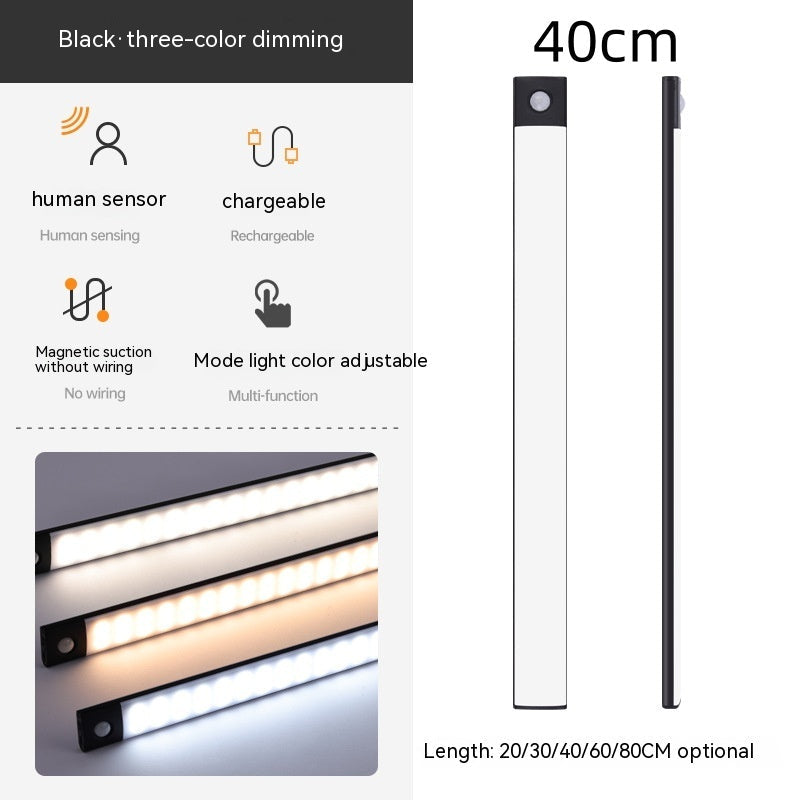 Smart Infrared Sensor Lamp Wireless Magnetic Long Cabinet Light With Rechargeable Hallway Wardrobe What Else You Got?