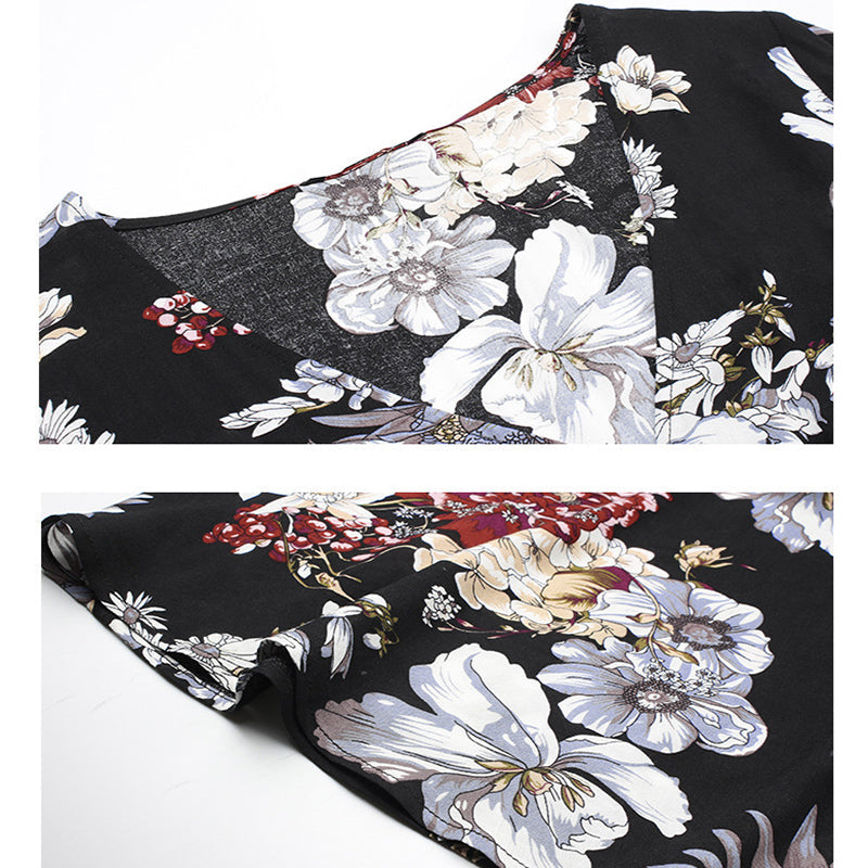 Floral Summer Beach Dress With V Neck Elastic Waist Dresses For Women What Else You Got?