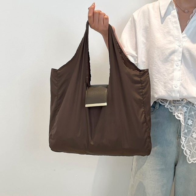 Women's Handbag With Key-ring Design Lightweight Shoulder Bag Large Capacity Shopping Bags What Else You Got?