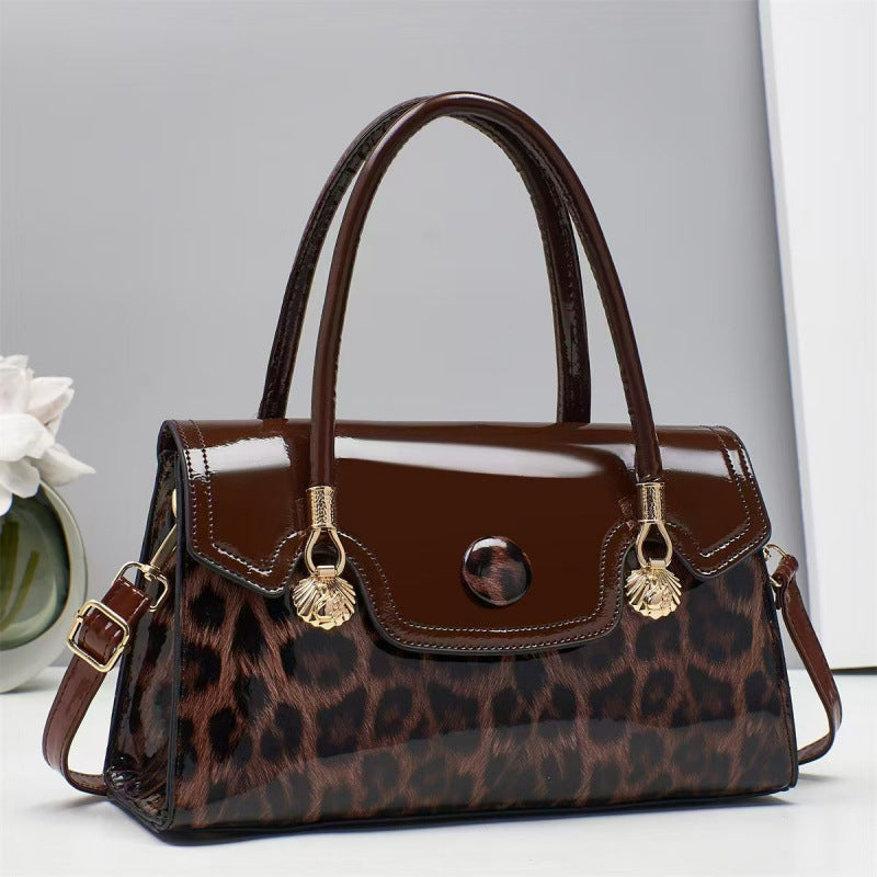 Textured Croc‑Pattern Shoulder Bag – Urban Minimalist Crossbody with 3D Pocket (Leopard Accent) What Else You Got?
