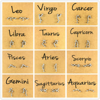Zodiac Diamond Jewelry Set – Astrology Bracelet & Earrings for All Signs